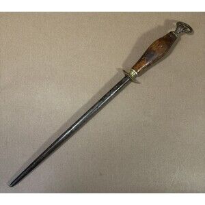Vtg RUSSELL GREEN RIVER WORKS Knife Sharpening Steel 12.5” Total 18.5” Long